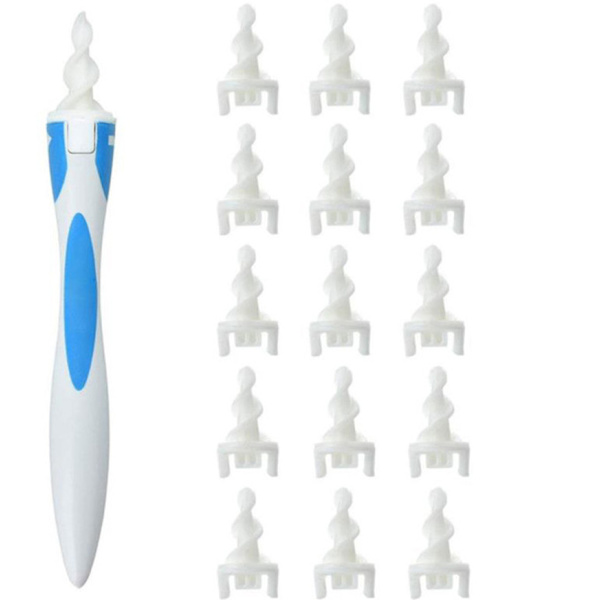 Earwax Remover with 16 Silicone Heads and Screw Function