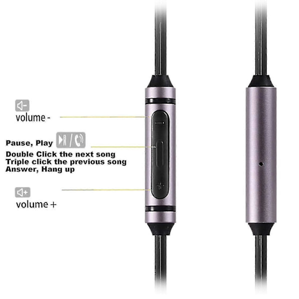 Erstatningslydkabel for Sennheiser Momentum On-Ear Weave Hodetelefonkabel med mikrofon 3,5 mm til 2,5 mm