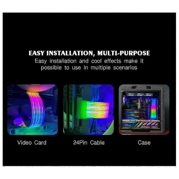RGB LED Strip ARGB Sync Board til Computer ATX 24pin GPU Grafik 8pin Kabel Case-Yogu