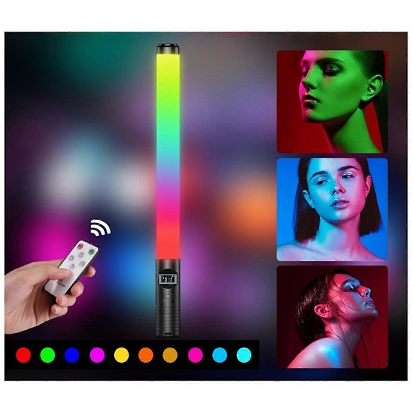 RGB-videovalotikku, värikäs LED-lamppu, täyttövalo, kädessä pidettävä salamavalo, valokuvausvalo