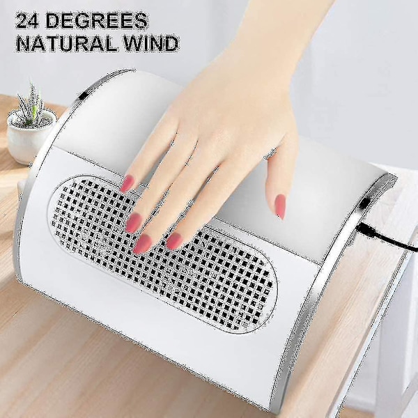 40W Professionell Manikyr Bordsdammsugare, Nagelstoftutsug Nageluppsamlare Rengöringsverktyg Nagelkonstmaskin Med 3 Fläktar Manikyr