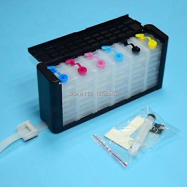 hg Bulk Ink Ciss System för Epson Stylus Photo 1500w 1430 1400 Skrivare Med Auto Reset Chip 79 T0791-T0796
