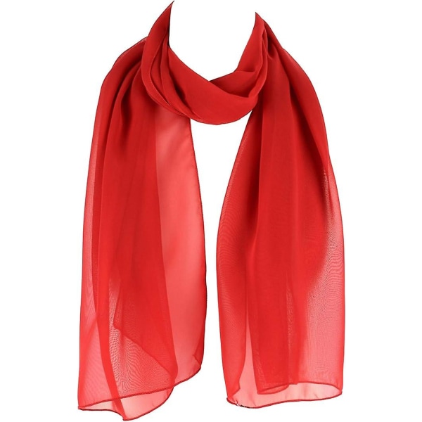 2024 chiffongscarf för kvinnor enfärgad sidenscarf tunn dekorativ imitation sidenscarf mångsidig solskyddsscarf