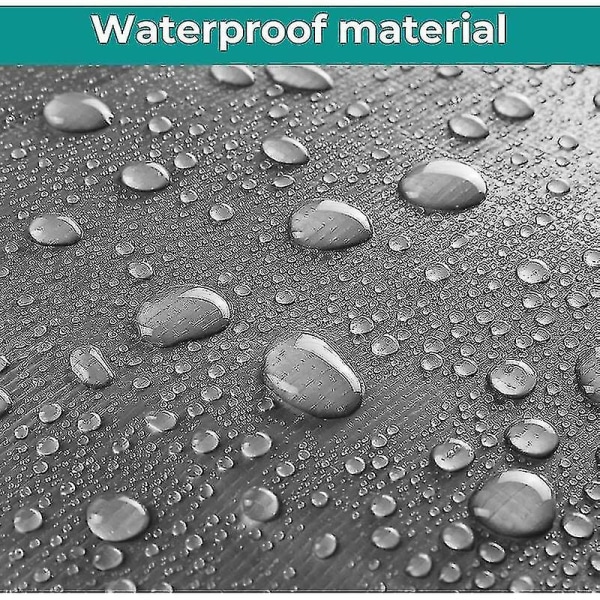 Beskyttende presenning - 2x2m grå polyetylenpresenning, vanntett, værbestandig