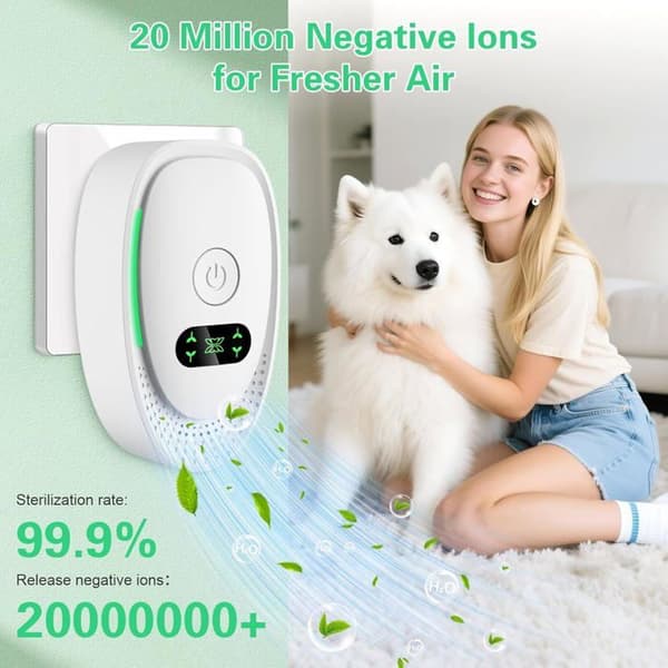 Plug-in negativ jonluftrenare (4-pack) - Mini bärbar negativ jongenerator för hemmet, luftfräschare