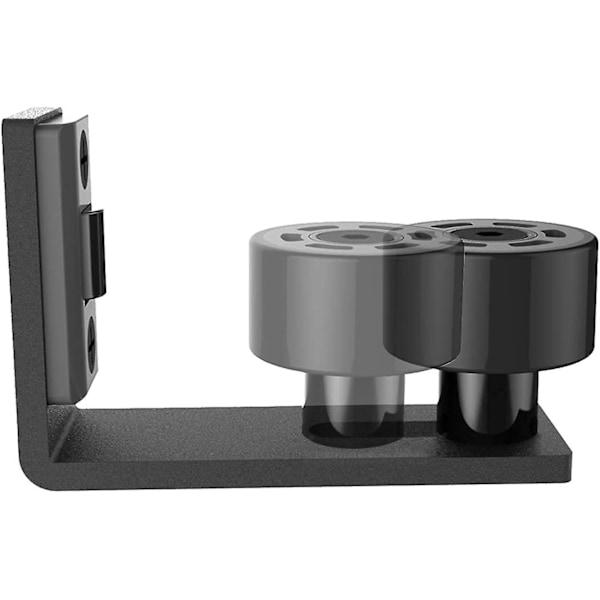 Gulvguide Justerbar til Skydedørsbundsrulleguide Vægmonteret Hardware Sort