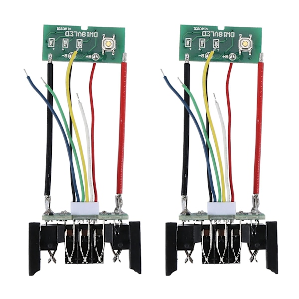 2 stk DCB200 Li-Ion Batteri PCB Lading Beskyttelseskretskort for Dewalt 18V 20V DCB201 DCB203 DCB204