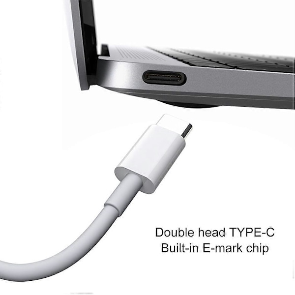 1 stk 2m hurtigladekabel USB-C til USB-C