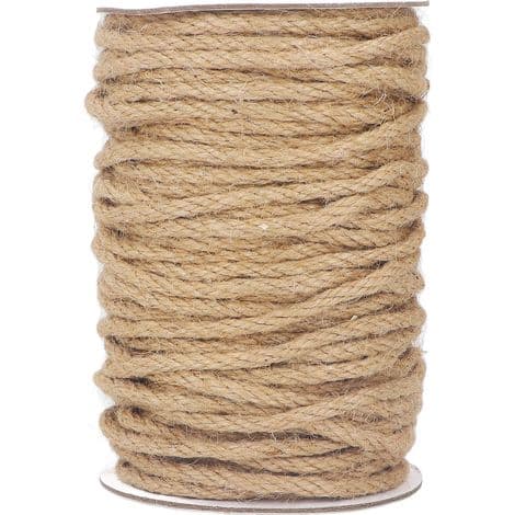 5mm x 50M Jutetåu for dekorasjon, DIY og kreative prosjekter