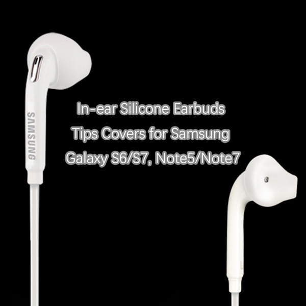 In-ear silikone ørepropper til Samsung Galaxy S6/S7, Note5/Note7 Hvid