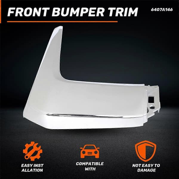 Chrome Front Bumper Cover Trim Dekor Strips for 2016 2017 2018 6407A145 Venstre
