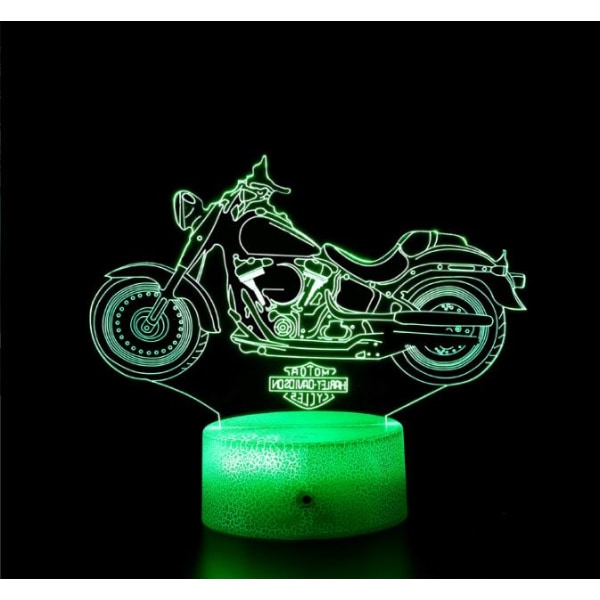 Harley davidson motorcykel lys natlampe gave