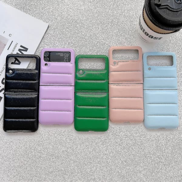Dunjacka Mjuk Touch 3D Vikbart Mobilskal Passar Samsung Galaxy Z Flip 3 Ny #yg