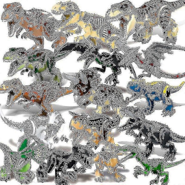 1 stk Jurassic Stor Dinosaur Byggeklodser T-rex Quetzalcoatlus Spinosaurus Actionfigurer Legetøj - FARVE: Baryonyx sort