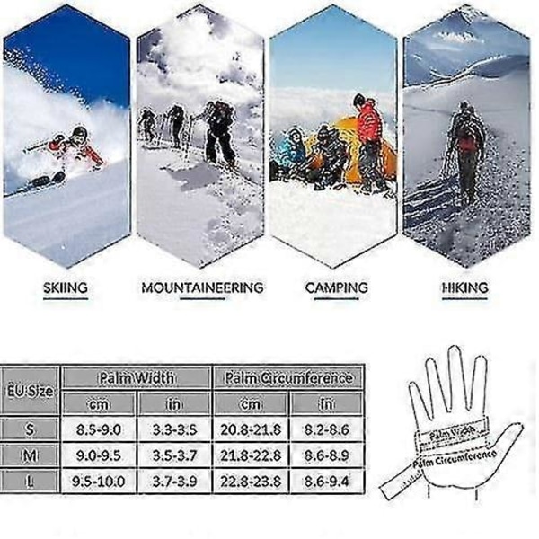 Handskar vantar vinter skidhandskar snöhandskar dam herr vattenavvisande pekskärm varma handskar med dragsko