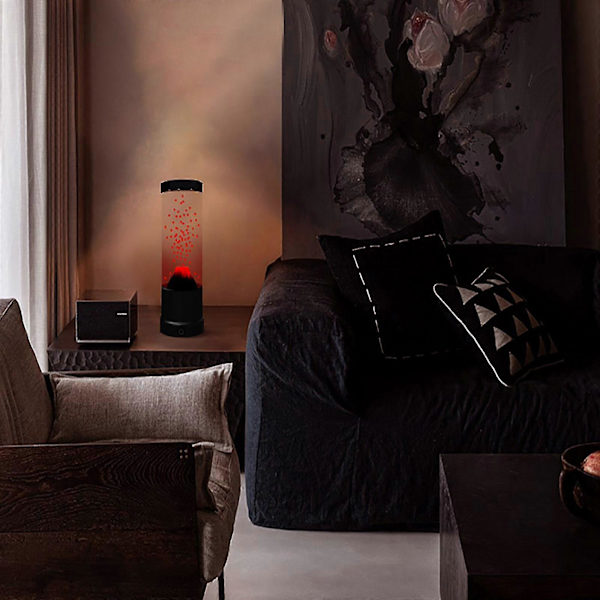 Vulkan Lava Lampe til Børn og Voksne, USB og Batteridrevet, Natlampe og Nyhedsgaven