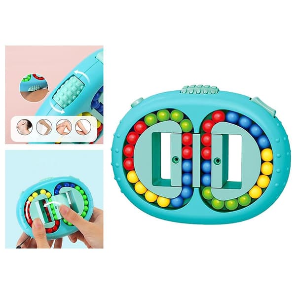 Relief Uddannelsesmæssig Fingertip Legetøj Magic Bean Cube Roterende Finger Legetøj Blå