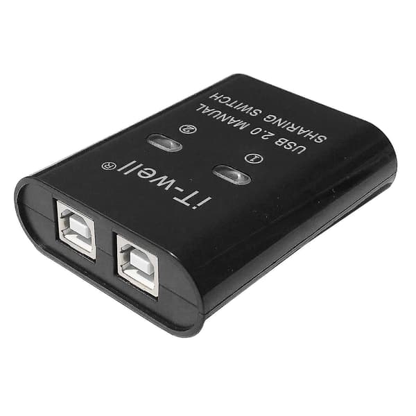 USB Printer Delingsenhed, 2 Ind 1 Ud Printer Delingsenhed, 2-ports Manuel Kvm Switching Splitter