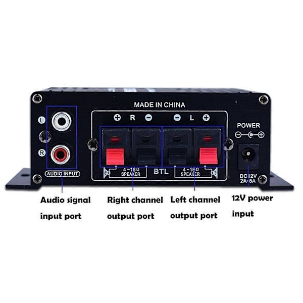 400W Ammattimainen Kotivahvistin Audio Ei Bluetooth-yhteensopiva Vahvistin Subwoofer-vahvistin Kotiteatteri Minivahvistin