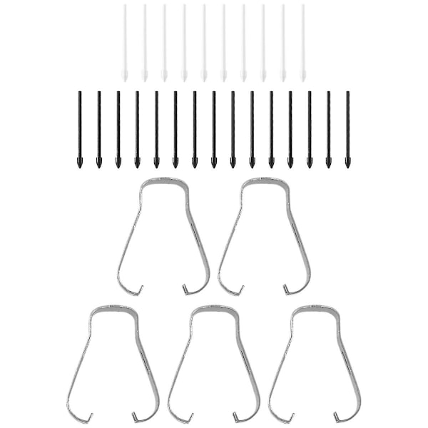 Stylus-spiss S6-spiss S7-påfyll N10 utskiftbar S22-spiss N20-påfyll 1 sett 15 svarte og 10 grå pennspisser