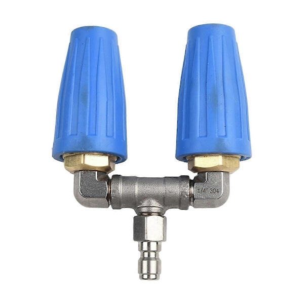 Højtryksrenser Dobbelt Tip Turbo Dysespids, 4000PSI Tryk Roterende Dobbelt Turbo Dysespids Spray Tip 1/4Inch