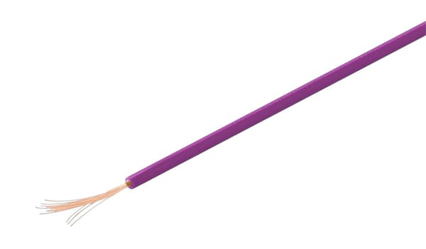 Kobbertråd isoleret, 10 m, violet