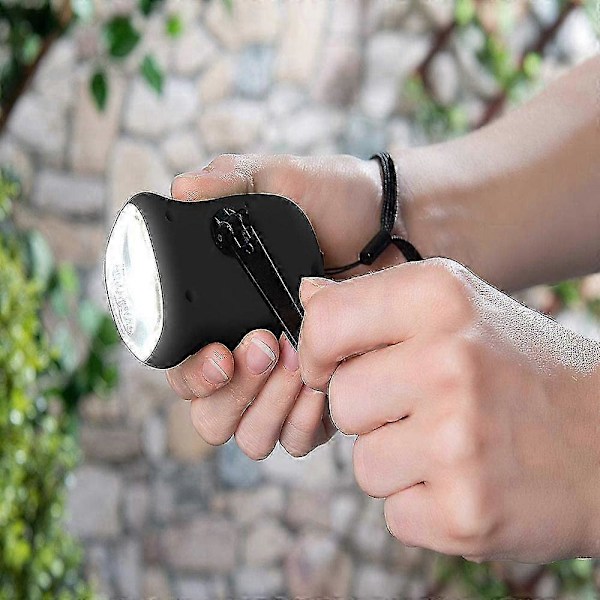 Solarlampa Dynamolampa med solpanel, batteridriven nödlampa för utomhusbruk