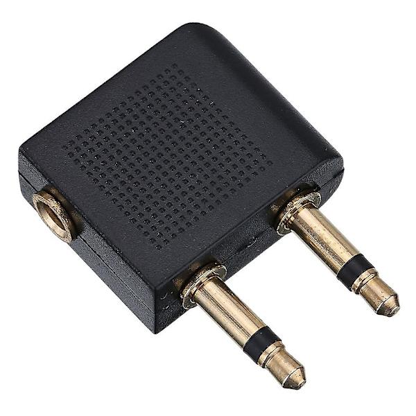 3-pak Flyadapter for Hodetelefoner, Gullbelagt Universal