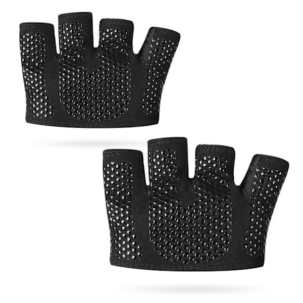 Comfortable & Breathable Half-Finger Gloves - 1 Pair Black L