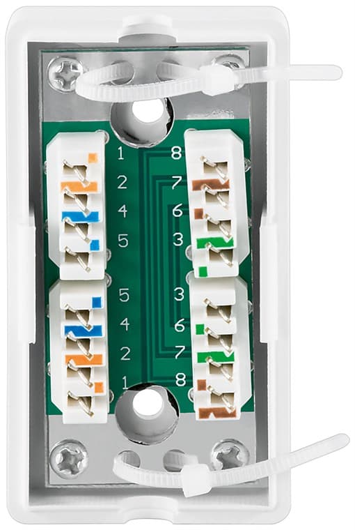 Nettverkstilkoblingsboks, CAT 5e (100 MHz), UTP