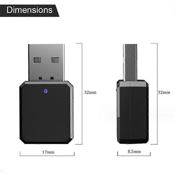 Bil USB AUX Mottaker Trådløs Bluetooth Media Knapp Bil Ratt Multifunksjonsknapp Fjernkontroll