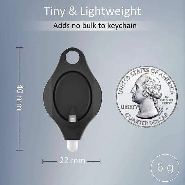10 kpl Mini-Avaimenperä Taskulamppu Ultra Kirkas Led Avaimenperä Valo Taskulamppu, Musta