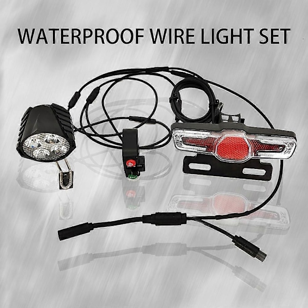 Til Bafang Mid Drive Motor Elektrisk Cykel LED Forlygte EBike Frontlys