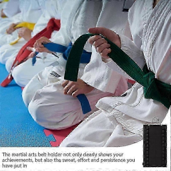 Karate Bælte Display 12 Bælter Vægmonteret Bælte Display Holder Karate Bælte Display Stativ Kampsports Bælte Organizer Til Børn