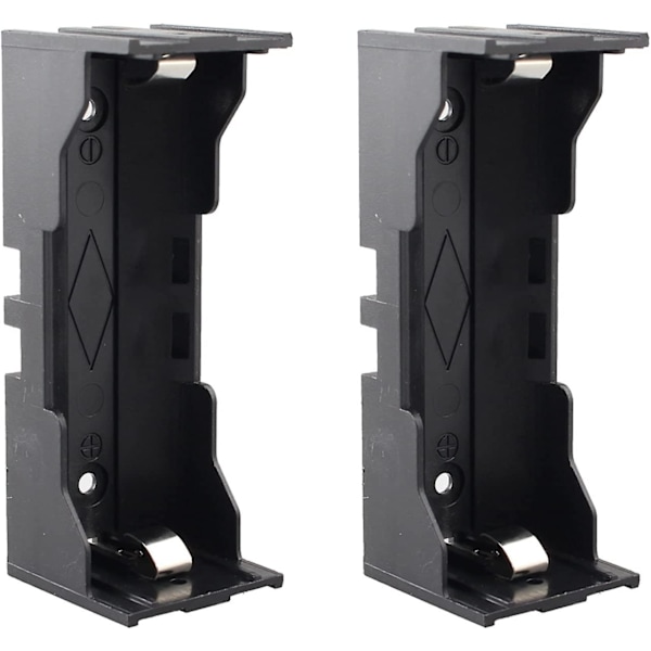 2 stk. 126650 Batteriholderetui, med Pins 1 Slot Sort