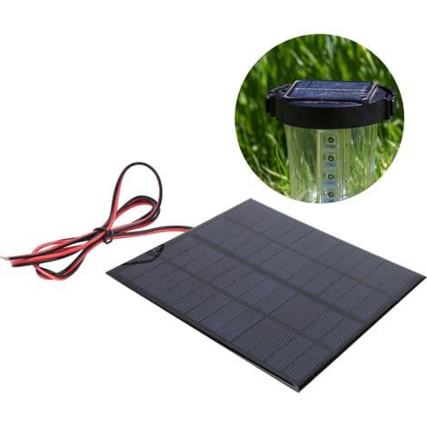 3W 12V Polykrystallinsk Solpanel - Bærbart Fotovoltaisk Modul med Integreret Kabel