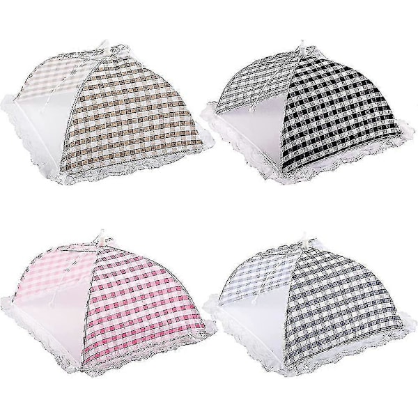 4 st Acsergery Mattskydd Mesh Pop Up Mat Fluga Skydd Tårtnät Skydd Nätduk