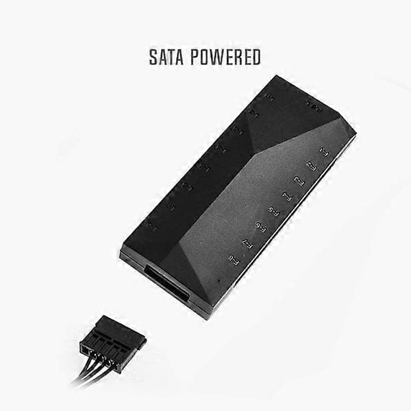 HA-02 Viftehub for Interne Datamaskin-vifter, 8 PWM-porter + 8 ARGB-porter, ARGB Hovedkortsynkronisering
