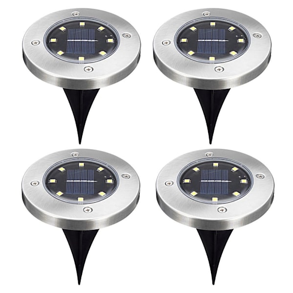 Forsænket solcelle-spotlight til stibelysning - HIGH-TECH & WELL-BEING - Hvid - LED - Rustfrit stål