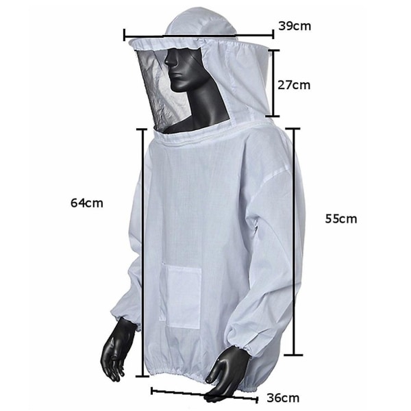 Halvkrop tynd bi-sikker jakkesæt rund hætte slørlomme overalls biavl beskyttende dragt-jbk