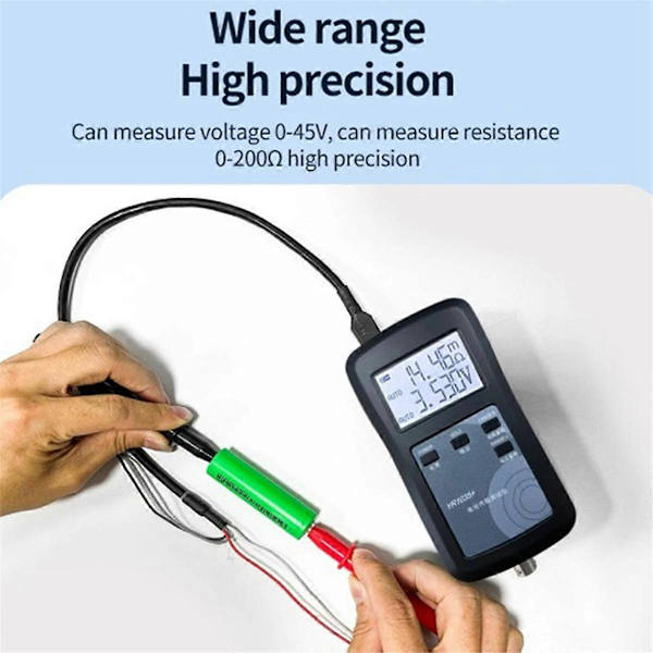 YR1035+ 4-leder Lithiumbatteri Intern Modstandstester 100V Batteri Intern Ohm Meter til Ni- Ni-