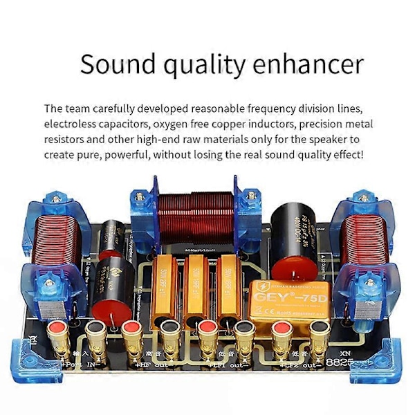 1800W Audio Frekvensdeler To Vejs Højttaler Delefilter 12 15 Tommer Sceneoptræden Høj Effekt Freq