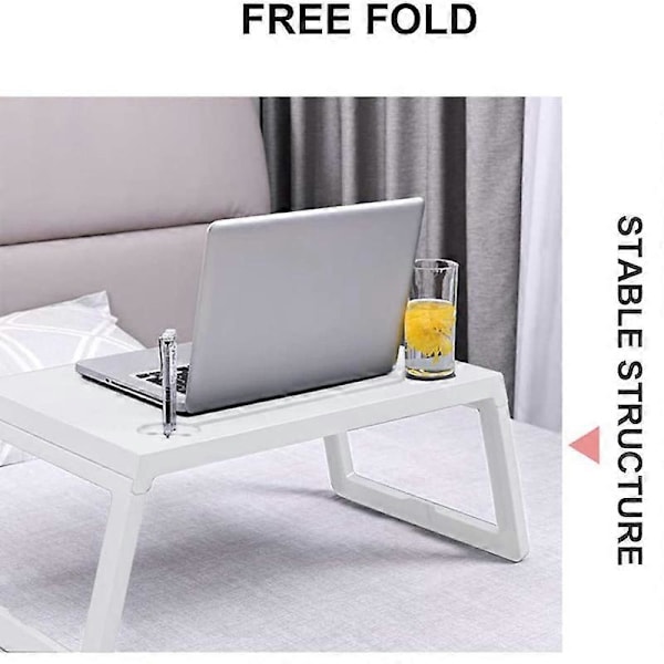 Foldbart Laptopbord til Seng, Skriveborde til Skødet Seng Laptops Bakker til Spisning og Laptop Stand Skødebord, Com