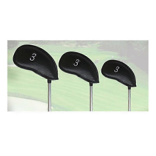 12 st Golfjärnsskydd i PU-läder med broderi - Golfklubbshatt - Set - Golftillbehör