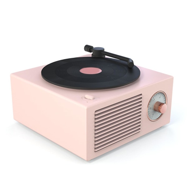 Multifunksjonell Mini Retro Platespiller Bluetooth Høyttalere Høy Stereolyd
