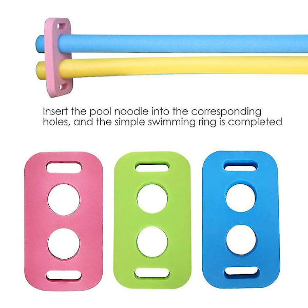 3 st Eva-simningspooltillbehör Träningshjälpmedel Håliga Woggle Noodle-kopplingar För Nybörjare Simning Och Barn