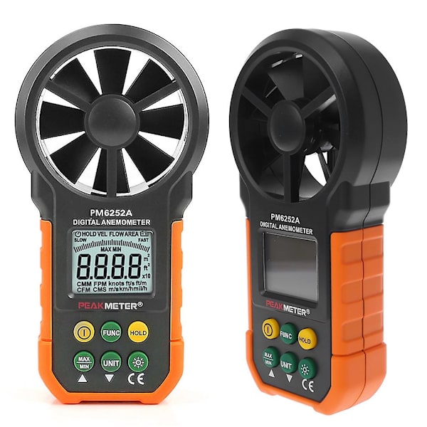 HYELEC MS6252A Digital lufthastigheds anemometer / Luftmængde / Luftstrømstestmåler