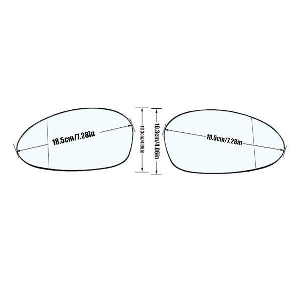 2 stk. Bilsidespejl Opvarmet Anti-dug Defroster Glas til E92 E91 E93 E90 E87 E88 E82 E81 Z4 51167145267