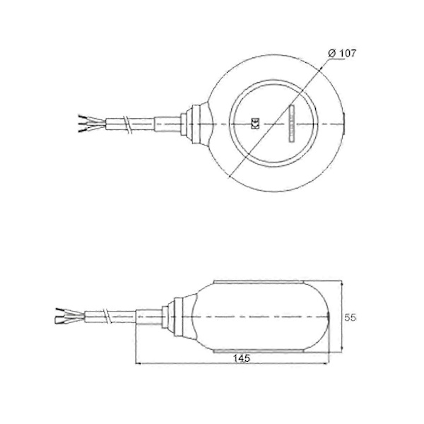 5m 250V 10A Flottörbrytare för rund dränkbar pump