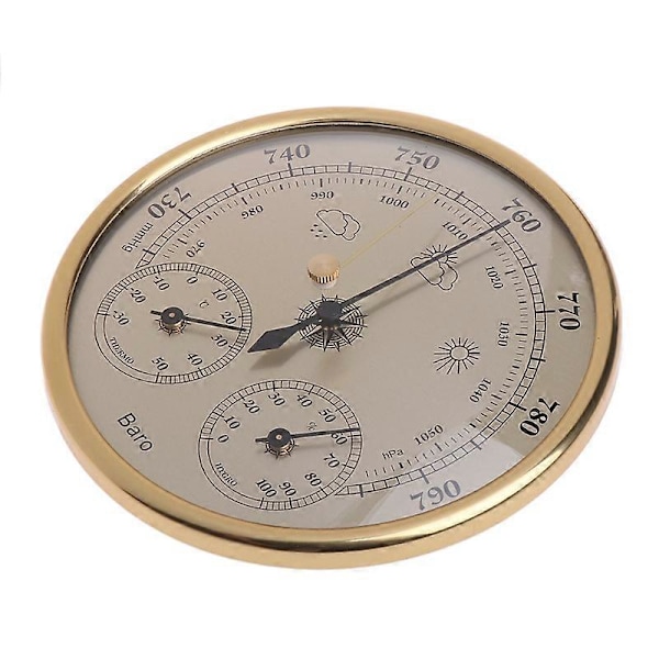 3-i-1 Väggmonterad Hushållsbarometer Termometer Hygrometer Väderstation Hängande Tryck hPa Mätare Luft Väderinstrument